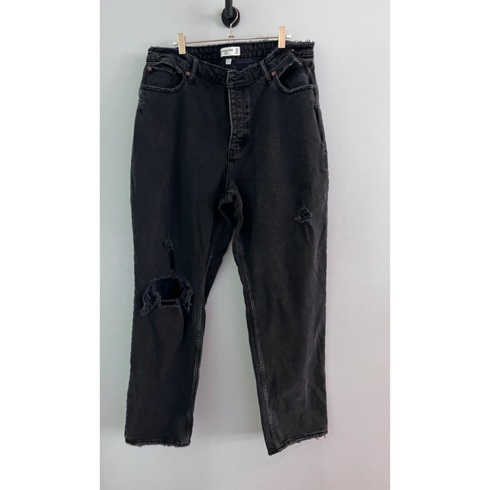 Abercrombie & Fitch Black Straight Leg Jeans